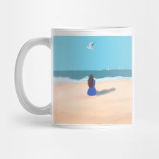 Girl with Beach Mug